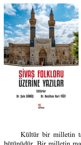 Sivas Folkloru Üzerine Yazılar