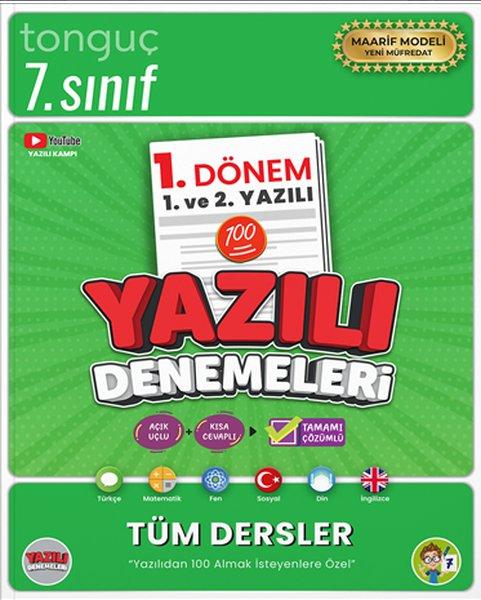 7. Sınıf Yazılı Denemeleri 1. Dönem 1 ve 2. Yazılı | Tonguç Akademi (İnce Kapak)  - Resim 1