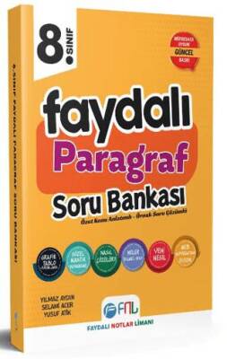 FNL Yayınları 8. Sınıf Faydalı Paragraf Soru Bankası - Yılmaz Aydın kitap kapağı