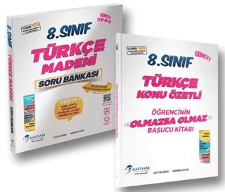 8. Sınıf Türkçe Madeni Soru Bankası - 8. Sınıf Türkçe Olmazsa Olmaz Başucu Kitabı | Saydam Yayınları (Ciltsiz)  - Resim 1