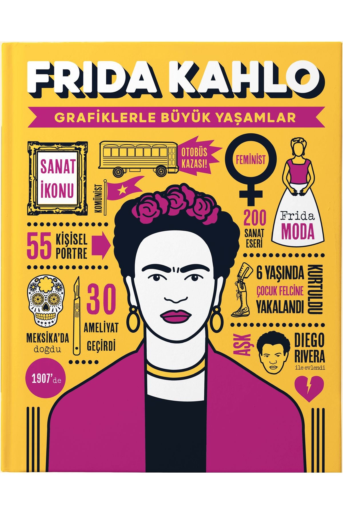 Frida Kahlo Kalın Kapak kitap kapağı