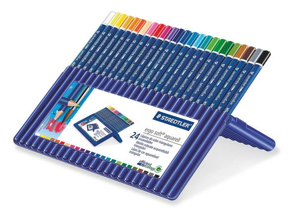 Staedtler Ergosoft Aquarell 24'lü Üçgen Kuru Boya Seti