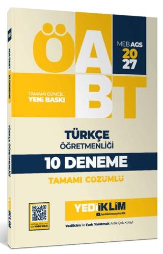 2027 MEB AGS ÖABT Türkçe Öğretmenliği Tamamı Çözümlü 10 Deneme | Yediiklim Yayınları (Ciltsiz)  - Resim 1