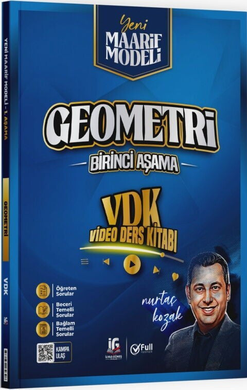 Geometri Maarif Birinci Aşama Video Ders Kitabı Full Matematik kitap kapağı
