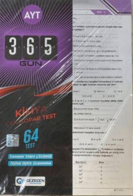 AYT 365 Gün Kimya Yaprak Test Gezegen Yayıncılık - Kolektif kitap kapağı
