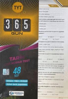 Gezegen Yayıncılık TYT 365 Gün Tarih 48 Yaprak Test - Kolektif kitap kapağı