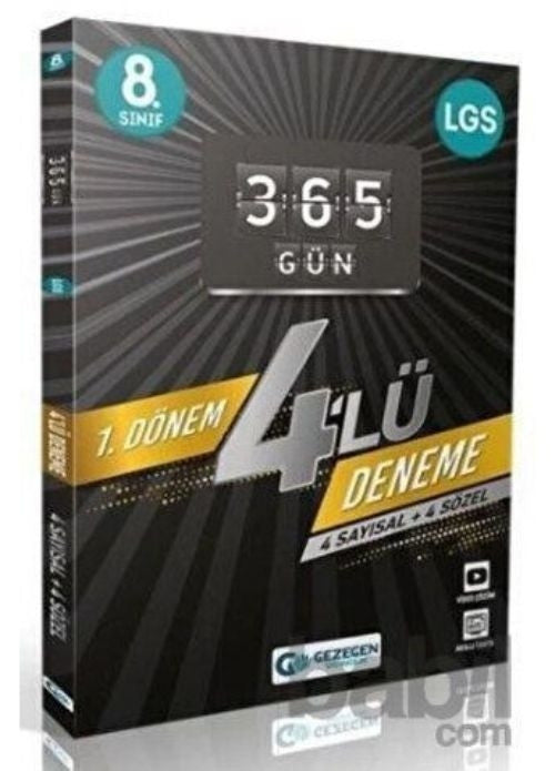 Gezegen Yayınları 8. Sınıf LGS 1. Dönem 365 Gün 4 Çözümlü Deneme - Kolektif kitap kapağı