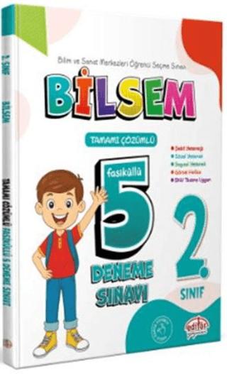 2. Sınıf Bilsem Tamamı Çözümlü 5 Deneme Sınavı | Editör Yayınevi (Ciltsiz)  - Resim 1