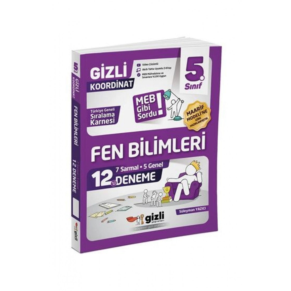 Gizli Yayınları 5. Sınıf Fen Bilimleri 12'li Deneme-Meb Gibi Sordu kitap kapağı