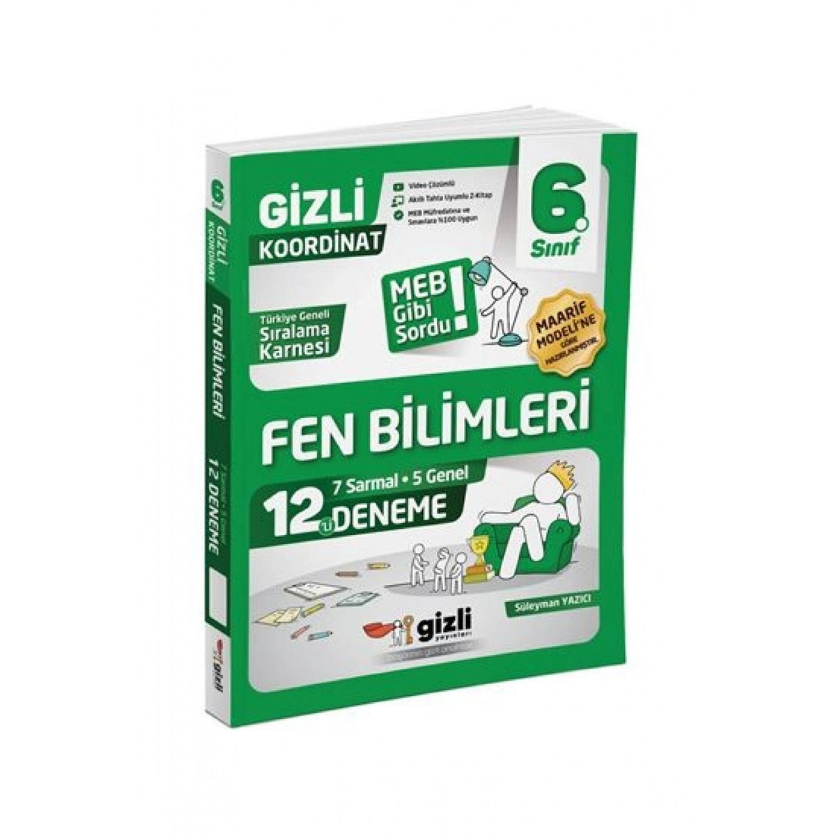 Gizli Yayınları 6. Sınıf Fen Bilimleri 12'li Deneme-Meb Gibi Sordu kitap kapağı