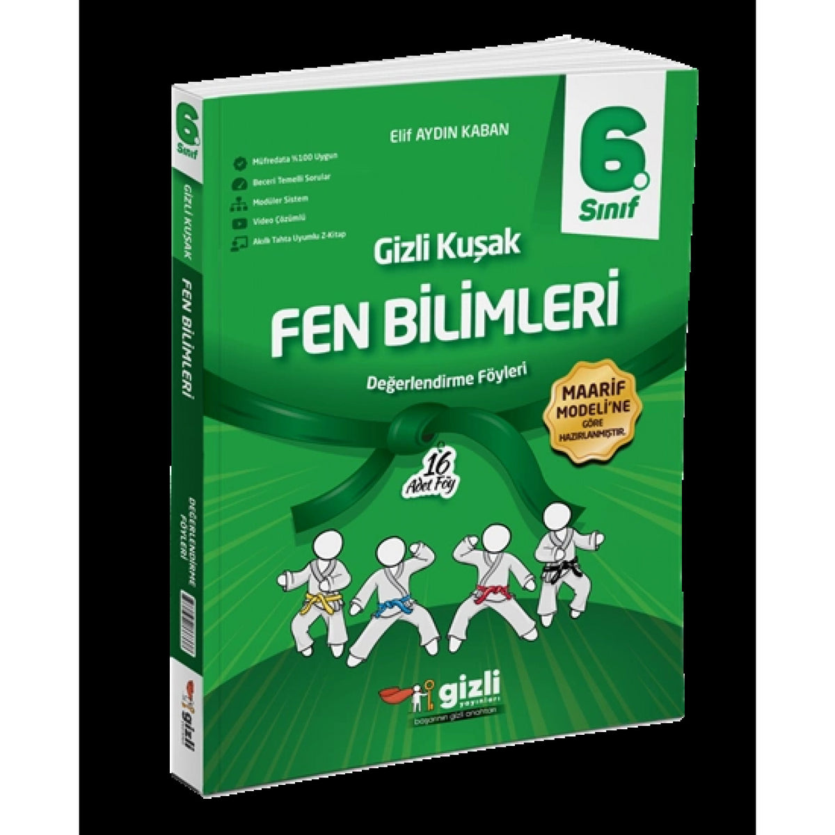 Gizli Yayınları 6. Sınıf Fen Bilimleri Değerlendirme Föyleri Gizli Kuşak Serisi Yeni - Elif Aydın Kaban kitap kapağı