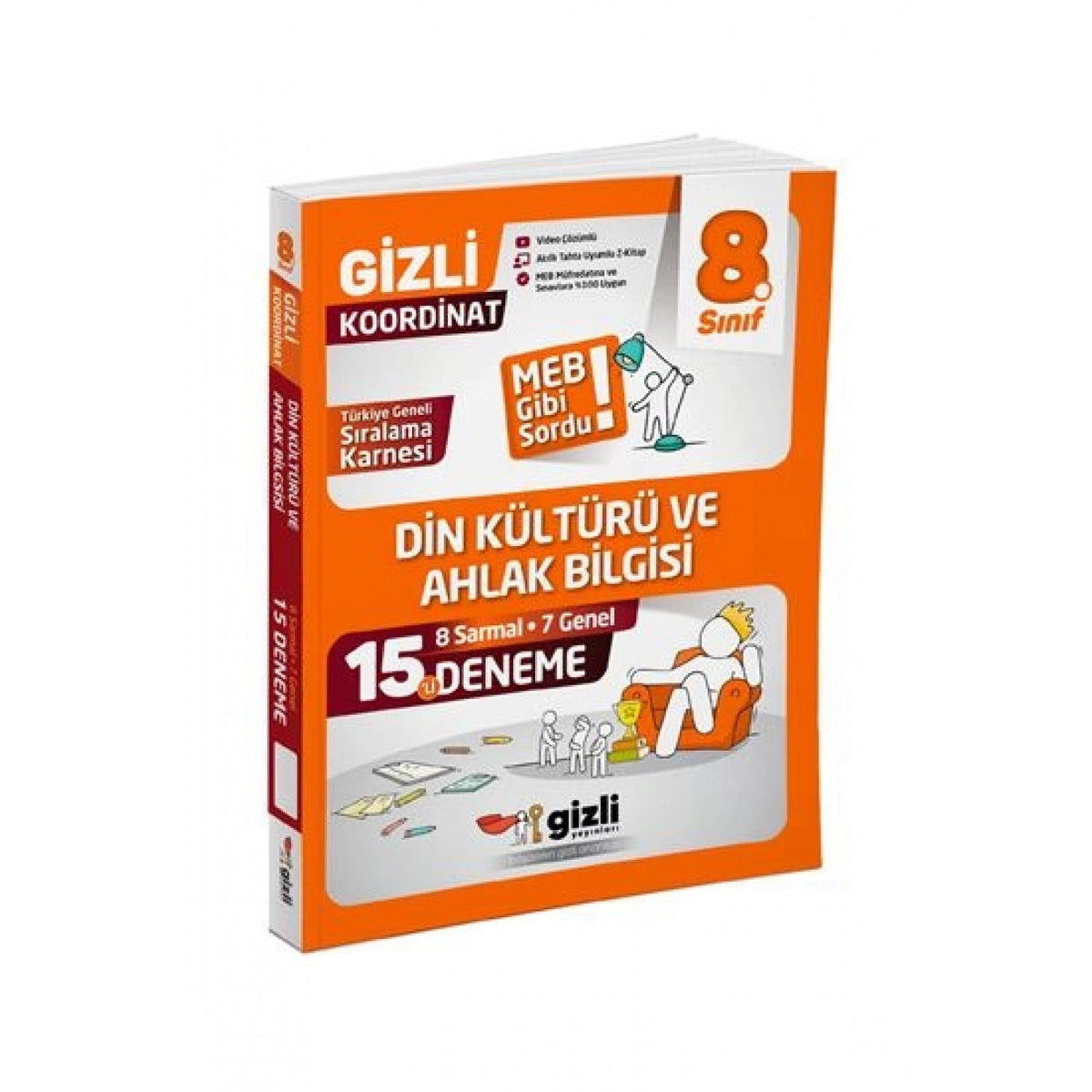 Gizli Yayınları Lgs 8. Sınıf Din Kültürü ve Ahlak Bilgisi 15'li Deneme-Meb Gibi Sordu kitap kapağı