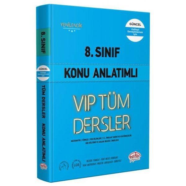 8.Sınıf VIP Tüm Dersler Konu Anlatımlı - Mavi Kitap | Editör (İnce Kapak)  - Resim 1