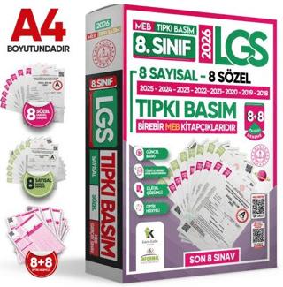 2026 8. Sınıf LGS Tıpkı Basım Çıkmış Soru 8+8 Deneme Paketi (Sayısal+Sözel) Türkiye Geneli Dijital Çözümlü | Karakutu Yayın (Ciltsiz)  - Resim 1