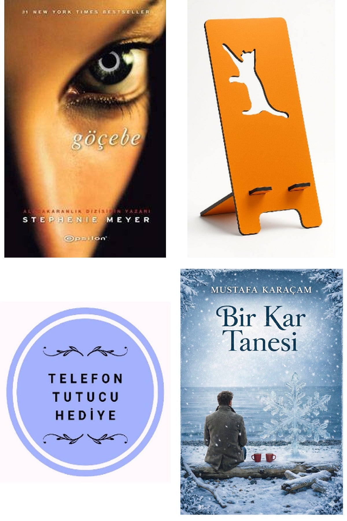 Göçebe - Stephenie Meyer + Telefon Tutucu + Bir Kar Tanesi kitap kapağı