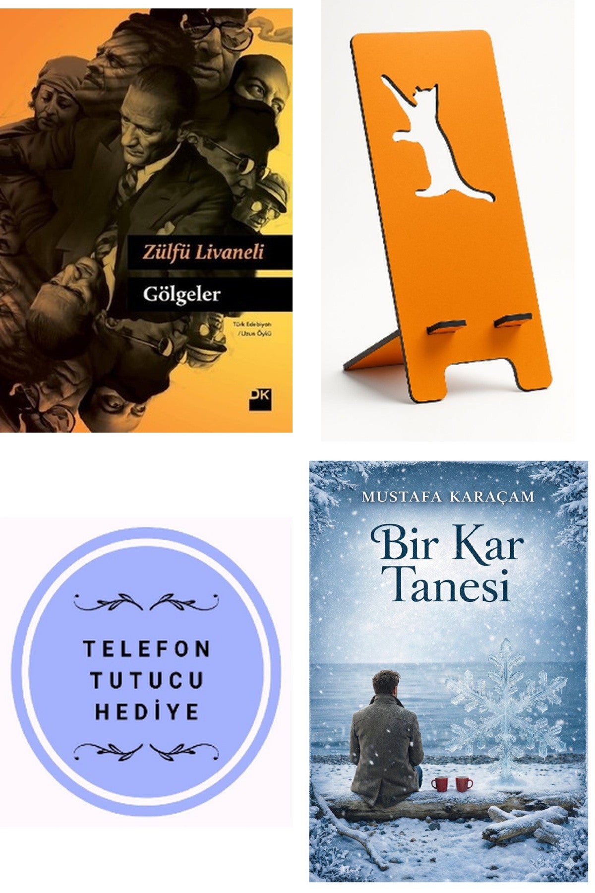 Gölgeler - Zülfü Livaneli + Telefon Tutucu + Bir Kar Tanesi kitap kapağı