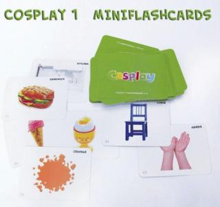 Cosplay 1 Mini Flashcards - Okul Öncesi İngilizce Mini Kelime Kartları (78 adet)