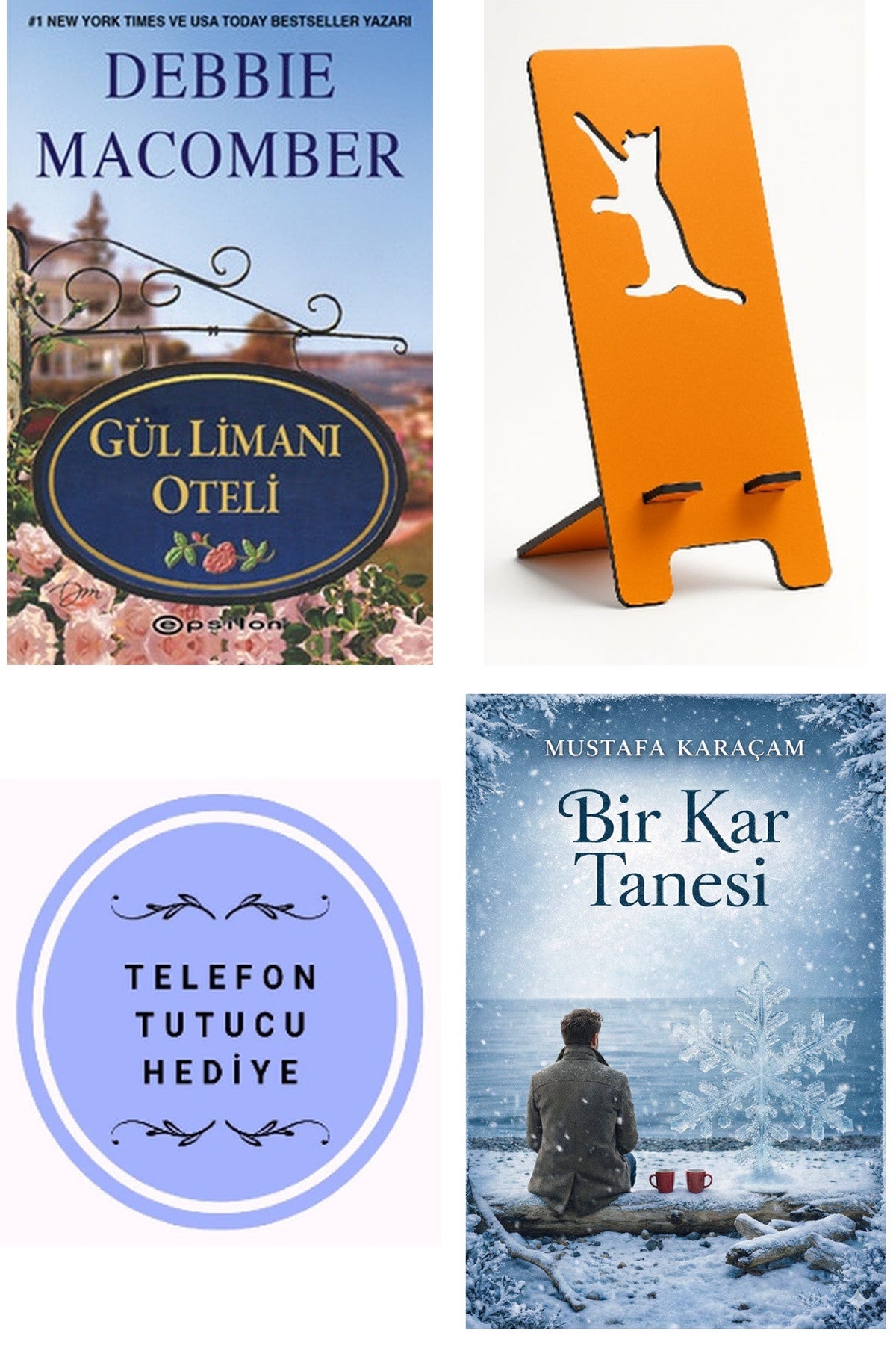 Gül Limanı Oteli - Debbie Macomber + Telefon Tutucu + Bir Kar Tanesi kitap kapağı