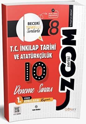 8. Sınıf 10'Lu T.C. İnkılap Tarihi ve Atatürkçülük Denemeleri (1. Dönem) - Fatih Uğurlu kitap kapağı