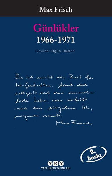 Günlükler 1966-1971 - Max Frisch kitap kapağı