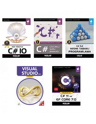 C# Eğitim Seti (5 Kitap Takım) | Kodlab Yayın Dağıtım (Ciltsiz)  - Resim 1