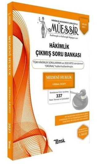 Müessir Adli-İdari Hakimlik Çıkmış Soru Bankası ve Çözümleri Medeni Hukuk | Temsil Kitap (Ciltsiz)  - Resim 1