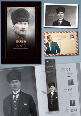 2026 Atatürk Ajandası - Komutan | Mor Kelebek (Ciltsiz)  - Resim 1