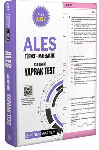 2027 ALES Türkçe-Matematik Çek Kopart Yaprak Test | Pegem Akademi Yayıncılık (Ciltsiz)  - Resim 1