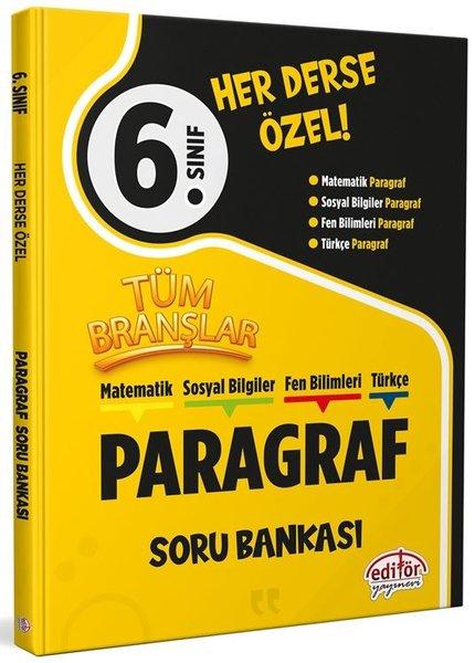 6. Sınıf Tüm Branşlar Paragraf Soru Bankası | Editör (İnce Kapak)  - Resim 1