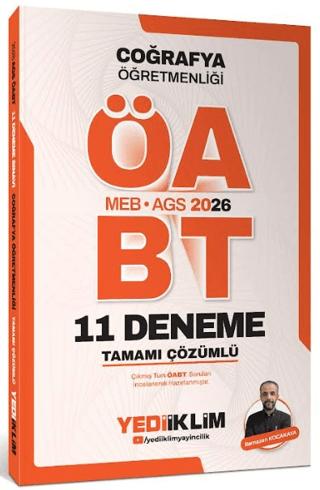 2026 MEB AGS ÖABT Coğrafya Öğretmenliği Tamamı Çözümlü 11 Deneme | Yediiklim Yayınları (Ciltsiz)  - Resim 1