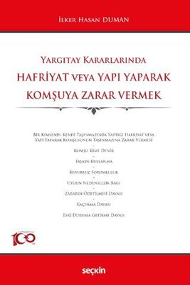 Hafriyat veya Yapı Yaparak Komşuya Zarar Vermek - İlker Hasan DUMAN kitap kapağı