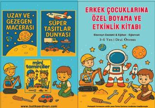 Erkek Çocuklarına Özel Boyama ve Etkinlik Kitabı
