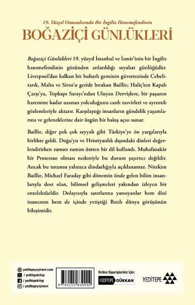 19.Yüzyıl Osmanlısında Bir İngiliz Hanımefendinin Boğaziçi Günlükleri | Yeditepe Yayınevi (İnce Kapak)  - Resim 2