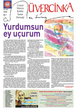 Üvercinka Dergisi Sayı: 63 Ocak 2020 | Üvercinka Dergisi (Ciltsiz)  - Resim 1