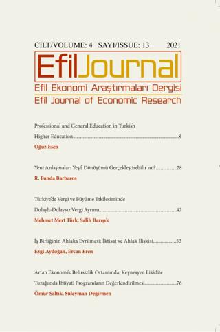 Efil Ekonomi Araştırmaları Dergisi Cilt: 4 Sayı: 13 - 2021 | Efil Journal Dergisi (Ciltsiz)  - Resim 1
