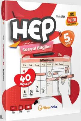5. Sınıf HEP Sosyal Bilgiler Haftalık Deneme Föyleri - Metin Uruk kitap kapağı
