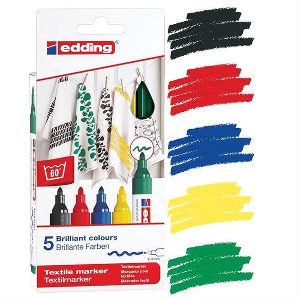 Edding 4500 Kumaş Boyama Kalemi Seti (5 Renk)