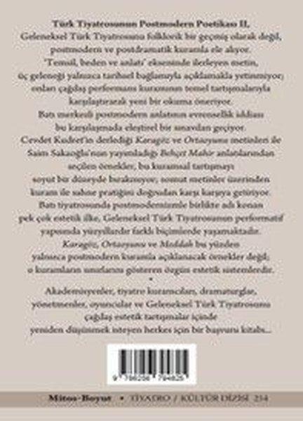 Tiyatrosunun Postmodern Poetikası 2 - Karagöz Ortaoyunu Meddah | Mitos Boyut Yayınları (İnce Kapak)  - Resim 2