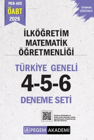 2026 MEB AGS ÖABT İlköğretim Matematik Öğretmenliği Tamamı Çözümlü Türkiye Geneli 4-5-6 (3'lü Deneme Seti) | Pegem Akademi Yayıncılık (Ciltsiz)  - Resim 1