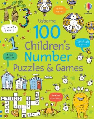 100 Children's Number Puzzles and Games | Usborne (Ciltsiz)  - Resim 1