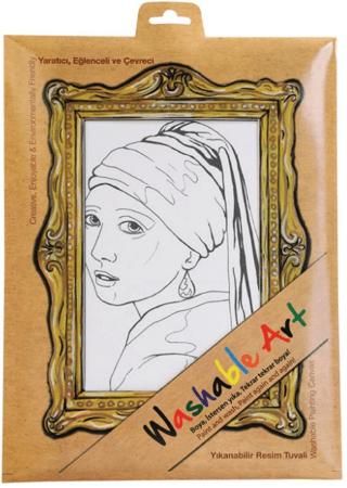 Funny Mat Washable Art - Johannes Vermeer Girl with a Pearl Earring | Akademi Çocuk - Resim 1