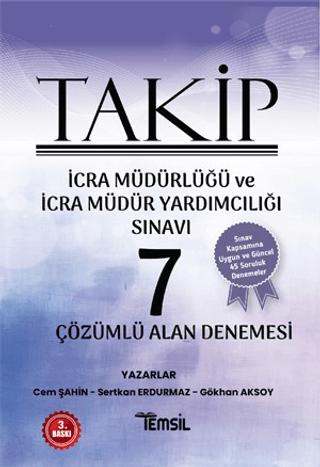 Takip İcra Müdürlüğü ve İcra Müdür Yardımcılığı Sınavı Çözümlü 7 Alan Denemesi