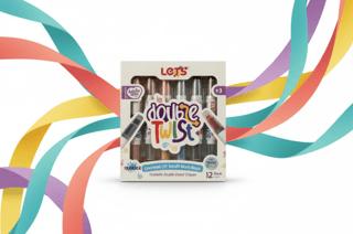 Let’s Doubletwist Çift Taraflı Çevirmeli Mum Boya 12 Renk (6’lı) | Lets - Resim 1