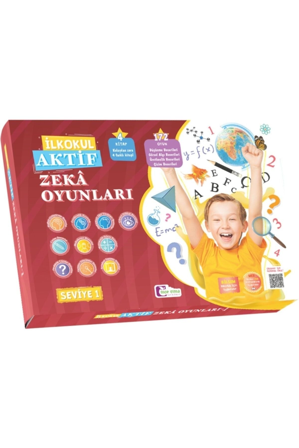 İlkokul Aktif Zeka Oyunları 1 Mor Elma Yayıncılık(Koruma Poşetli) kitap kapağı