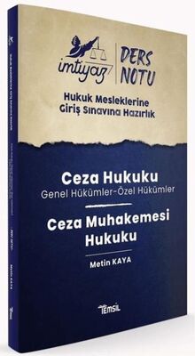 İmtiyaz HMGS Ders Notları Ceza Hukuku Ceza Muhakemesi Hukuku - Metin Kaya kitap kapağı