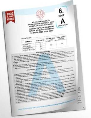 2022 6.Sınıf İOKBS BURSLULUK MEB Tıpkı Basım Çıkmış Soru Kitapçığı Video/PDF Çözümlü Türkiye Geneli - Kolektif kitap kapağı