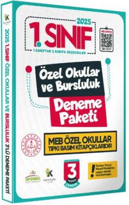 İnformal Yayınları 2025 1.Sınıf Özel Okullar ve Bursluluk Hazırlık MEB Tıpkı Basım Deneme 3lü Fasikül Seti - Kolektif kitap kapağı