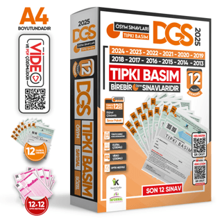 2025 DGS ÖSYM Çıkmış Soru Tıpkı Basım 12li Deneme Paketi Video ve Dijital Çözümlü Türkiye Geneli - Kolektif kitap kapağı