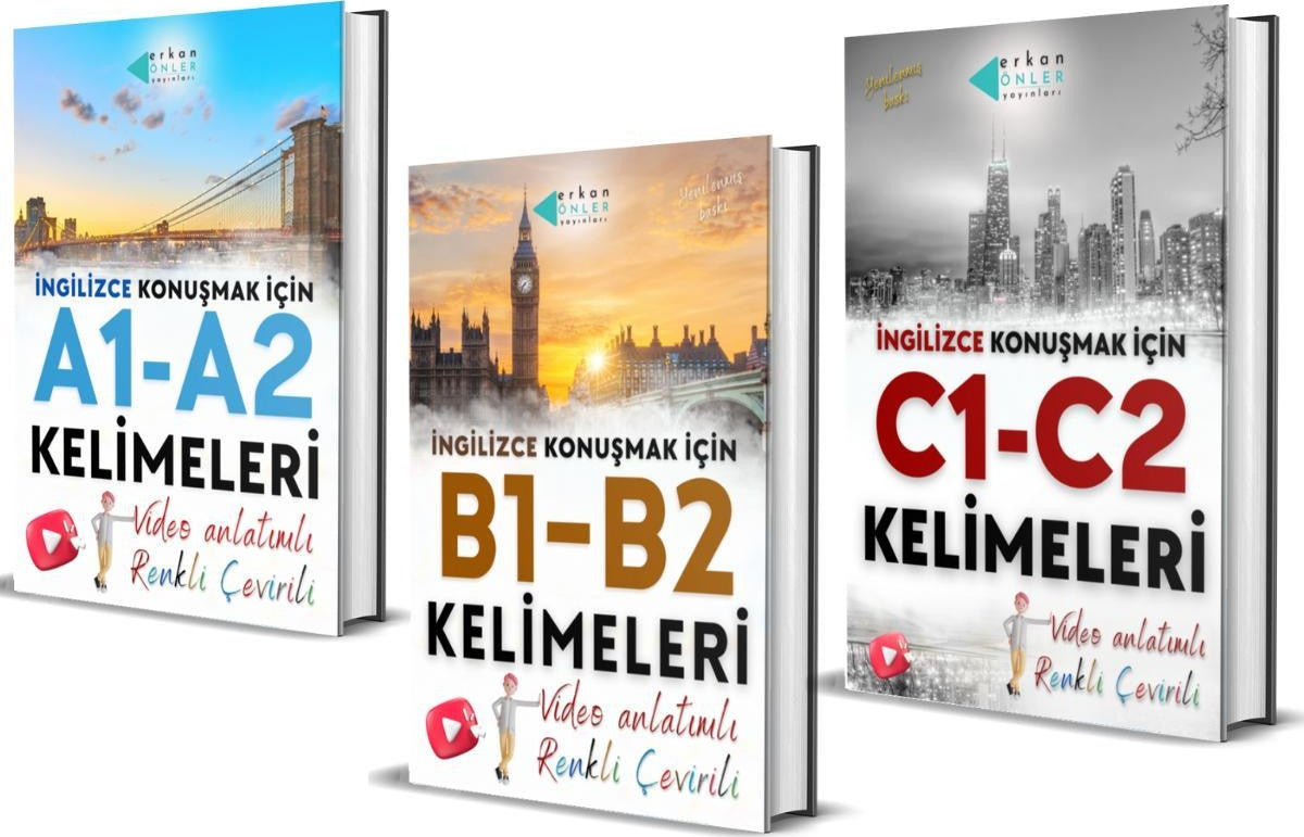 İngilizce Kelime Seti (3 Kitap+video Dersler) kitap kapağı