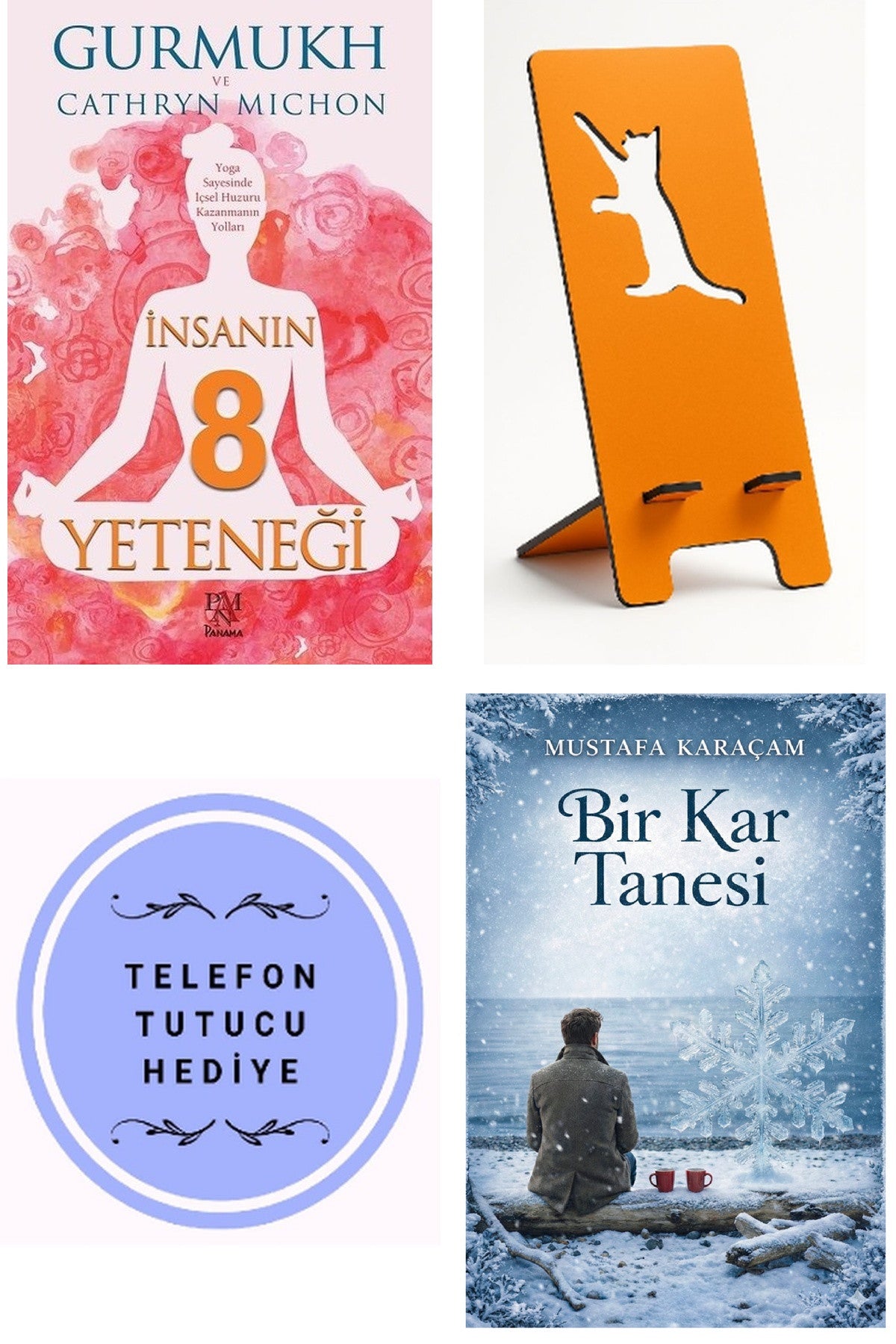 İnsanın 8 Yeteneği - Gurmukh Kaur Khalsa + Telefon Tutucu + Bir Kar Tanesi kitap kapağı
